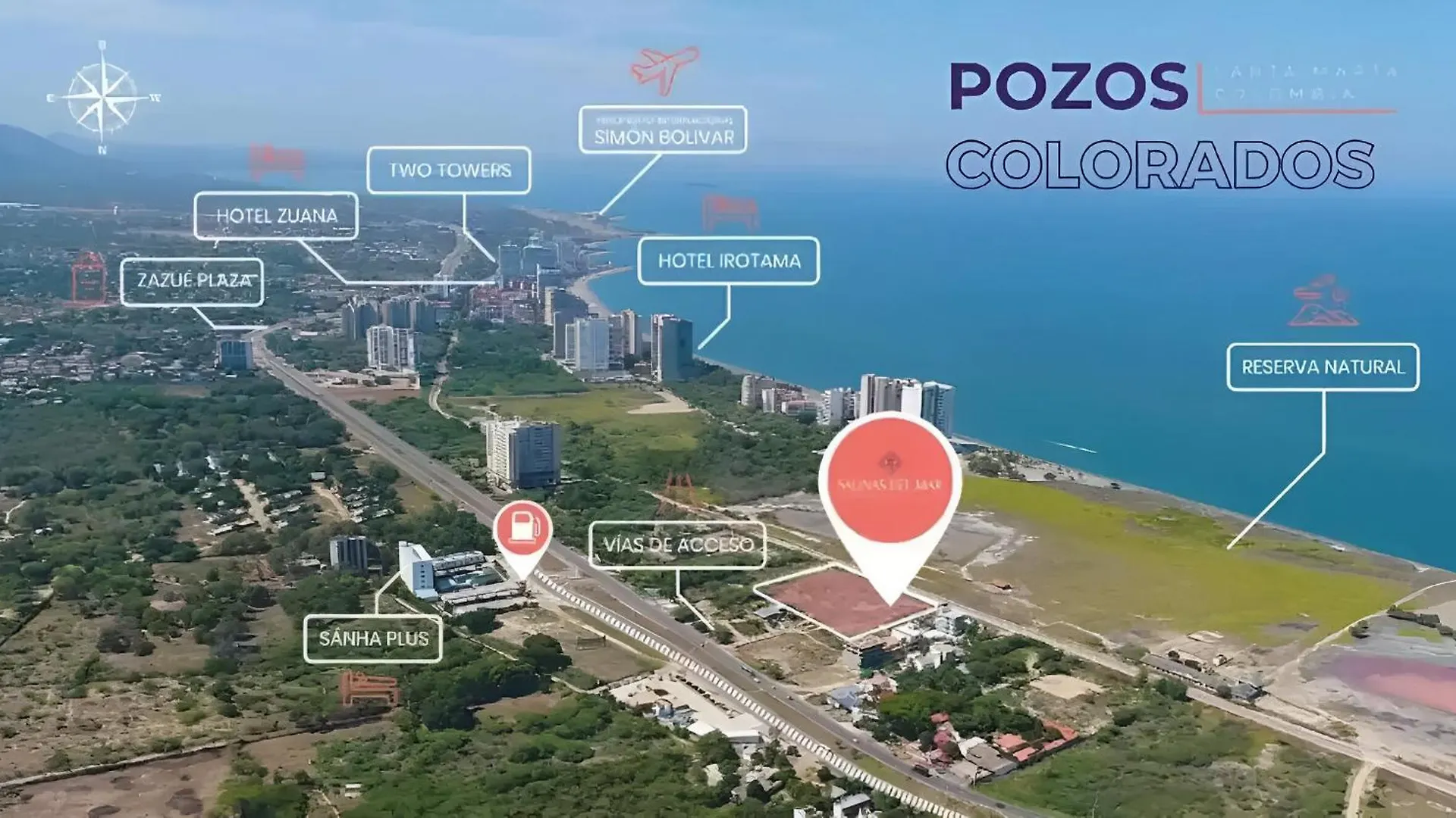 Aparta Suite Oceanview 205 - Pozos Colorados Санта-Марта Апартаменты